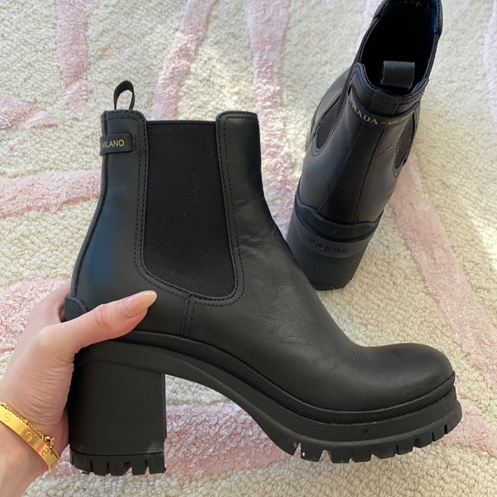 Black Prada Ankle Booties